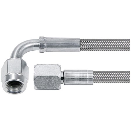 Allstar Performance 18 in. No.4 Line 4 AN Straight - 90 deg 4 AN Tube Style ALL46404-18